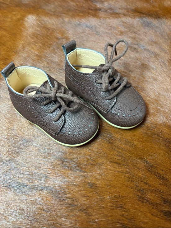Other - Brown Leather Lace-Up Kids Shoes